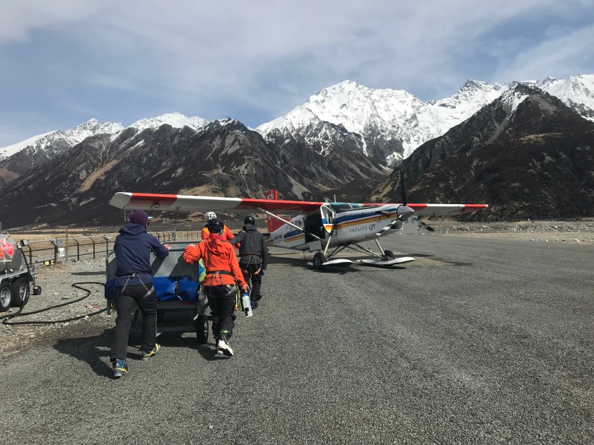 Loading ski plane tas first trip